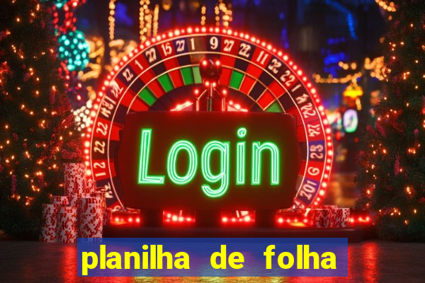 planilha de folha de pagamento